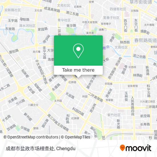 成都市盐政市场稽查处 map