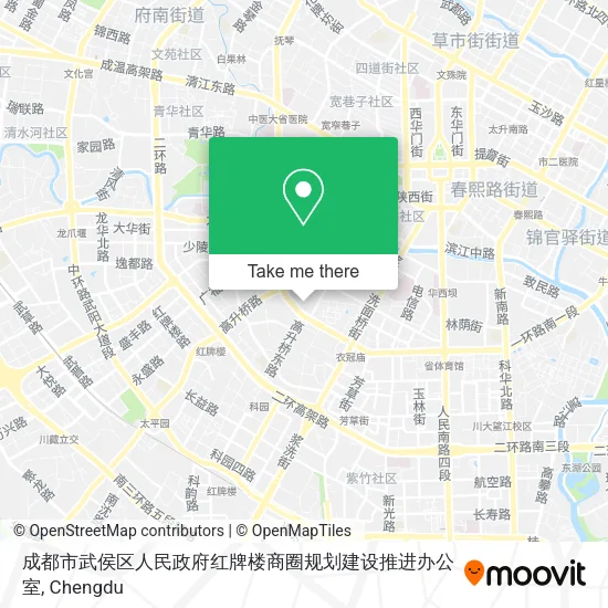 成都市武侯区人民政府红牌楼商圈规划建设推进办公室 map