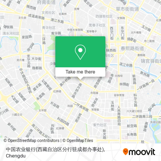 中国农业银行(西藏自治区分行驻成都办事处) map