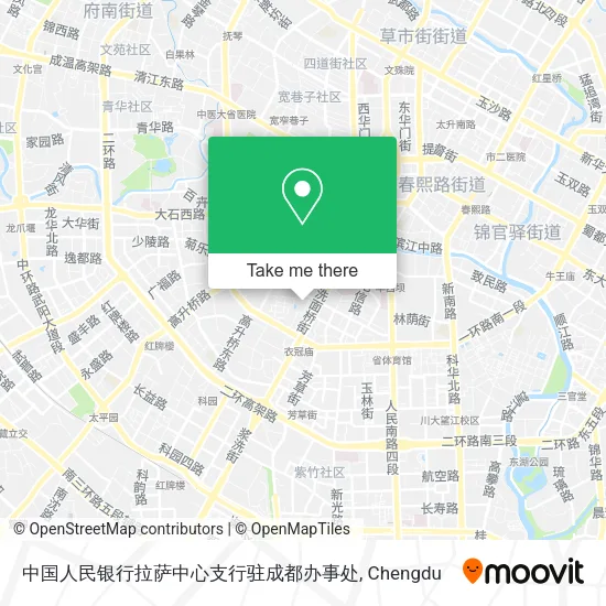 中国人民银行拉萨中心支行驻成都办事处 map