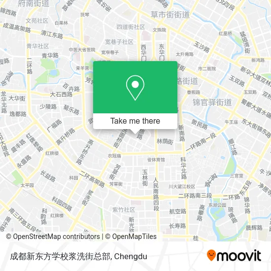成都新东方学校浆洗街总部 map