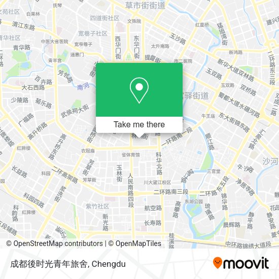 成都後时光青年旅舍 map