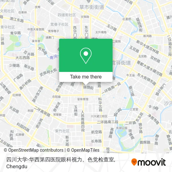 四川大学-华西第四医院眼科视力、色觉检查室 map