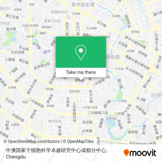 中澳国家干细胞科学卓越研究中心成都分中心 map