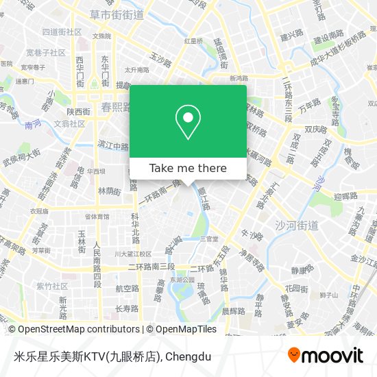 米乐星乐美斯KTV(九眼桥店) map