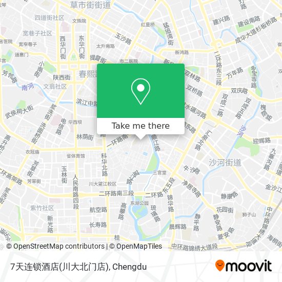 7天连锁酒店(川大北门店) map