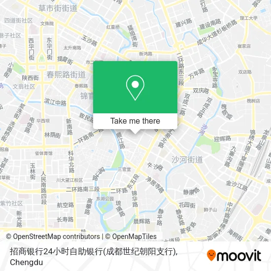 招商银行24小时自助银行(成都世纪朝阳支行) map