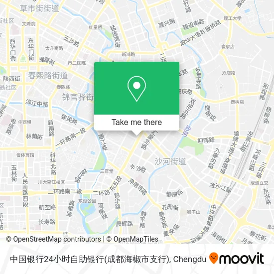 中国银行24小时自助银行(成都海椒市支行) map
