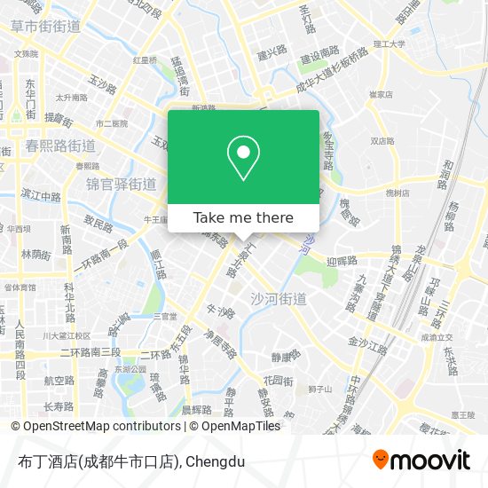 布丁酒店(成都牛市口店) map