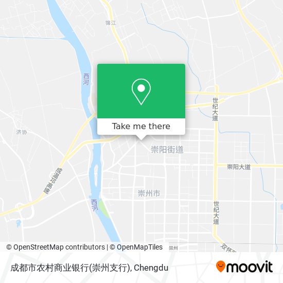 成都市农村商业银行(崇州支行) map