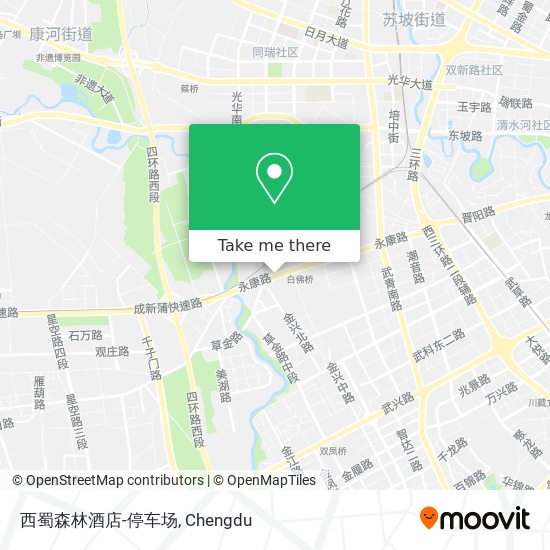 西蜀森林酒店-停车场 map