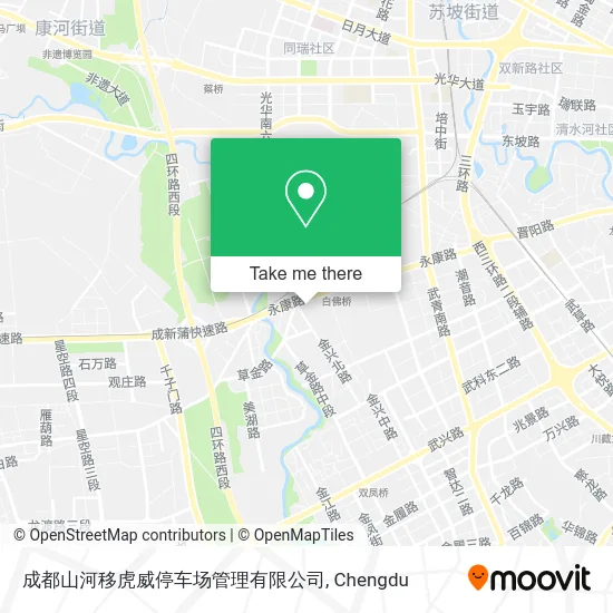 成都山河移虎威停车场管理有限公司 map
