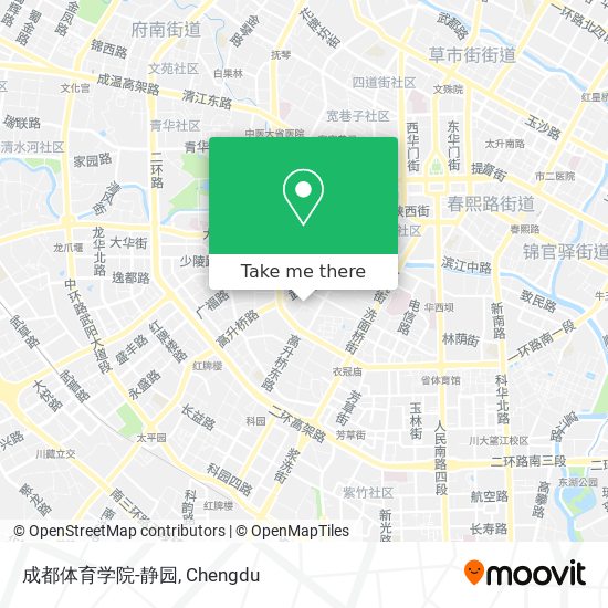 成都体育学院-静园 map