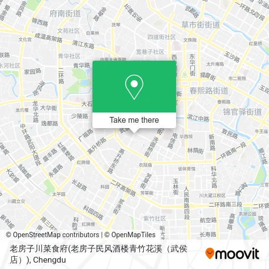 老房子川菜食府(老房子民风酒楼青竹花溪（武侯店）) map