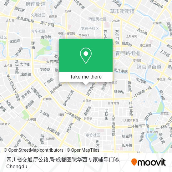 四川省交通厅公路局-成都医院华西专家辅导门诊 map
