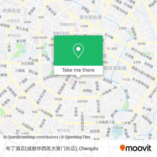 布丁酒店(成都华西医大黉门街店) map