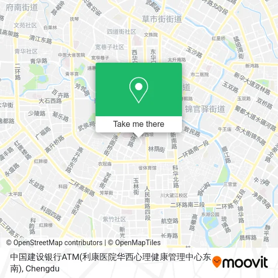 中国建设银行ATM(利康医院华西心理健康管理中心东南) map