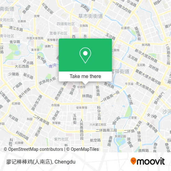 廖记棒棒鸡(人南店) map