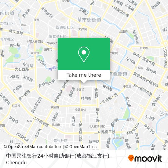 中国民生银行24小时自助银行(成都锦江支行) map