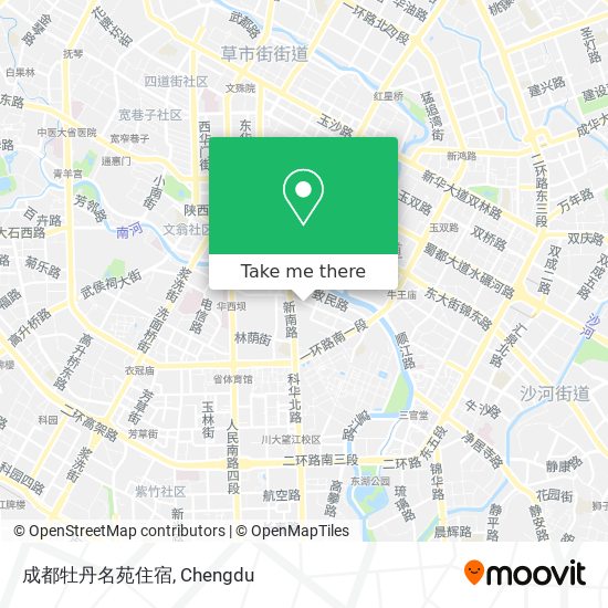 成都牡丹名苑住宿 map