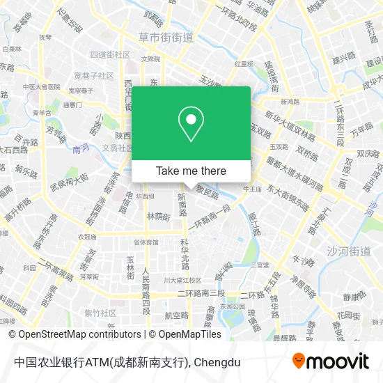 中国农业银行ATM(成都新南支行) map