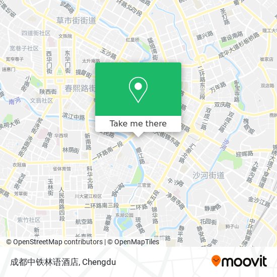 成都中铁林语酒店 map