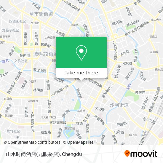 山水时尚酒店(九眼桥店) map