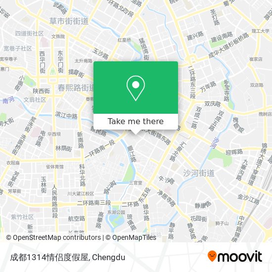 成都1314情侣度假屋 map