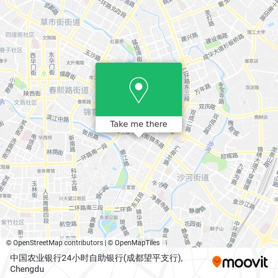中国农业银行24小时自助银行(成都望平支行) map