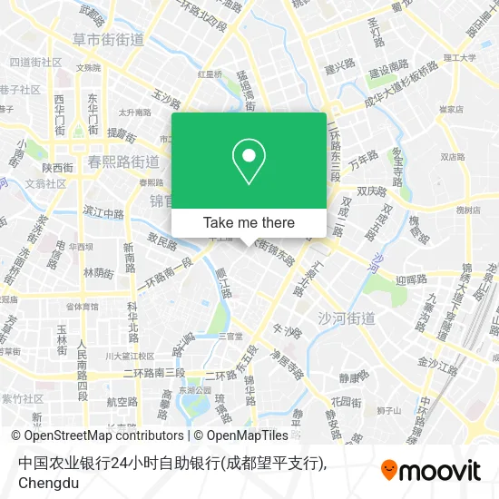 中国农业银行24小时自助银行(成都望平支行) map