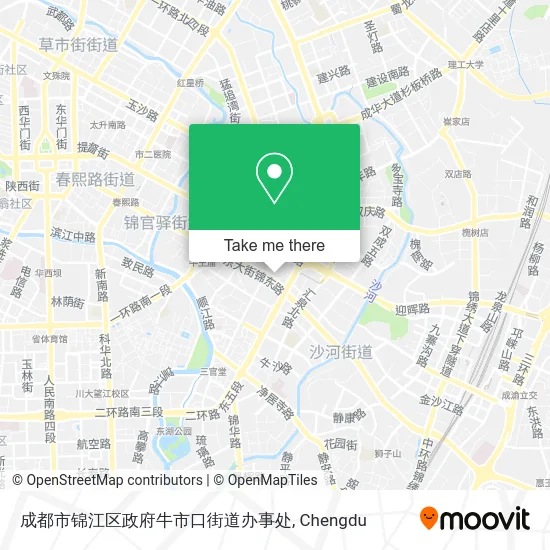 成都市锦江区政府牛市口街道办事处 map