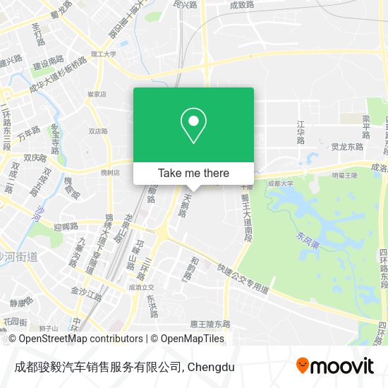 成都骏毅汽车销售服务有限公司 map