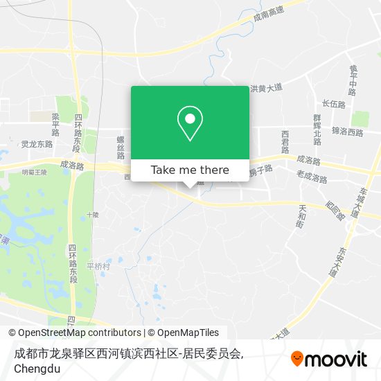 成都市龙泉驿区西河镇滨西社区-居民委员会 map