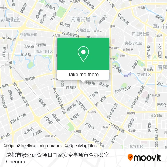 成都市涉外建设项目国家安全事项审查办公室 map