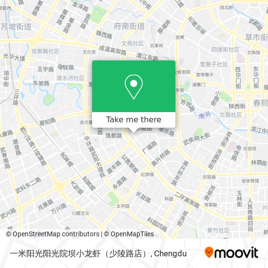 一米阳光阳光院坝小龙虾（少陵路店） map