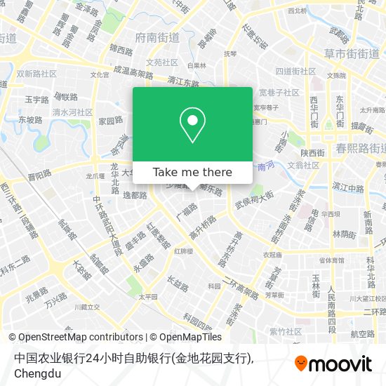 中国农业银行24小时自助银行(金地花园支行) map
