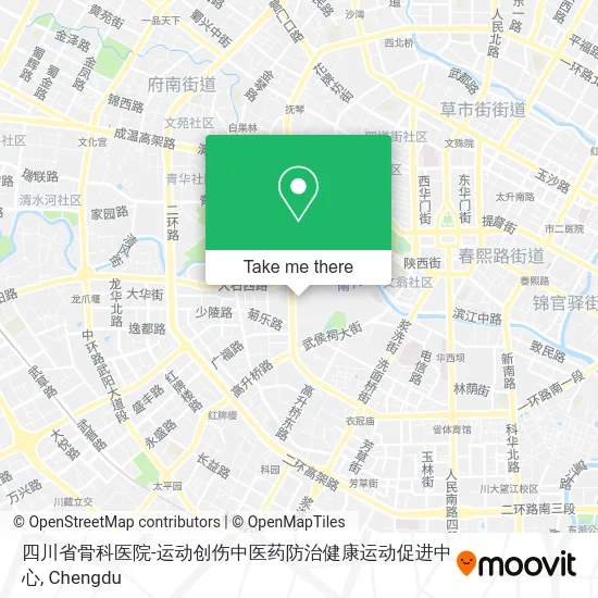 四川省骨科医院-运动创伤中医药防治健康运动促进中心 map