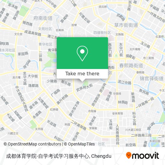 成都体育学院-自学考试学习服务中心 map