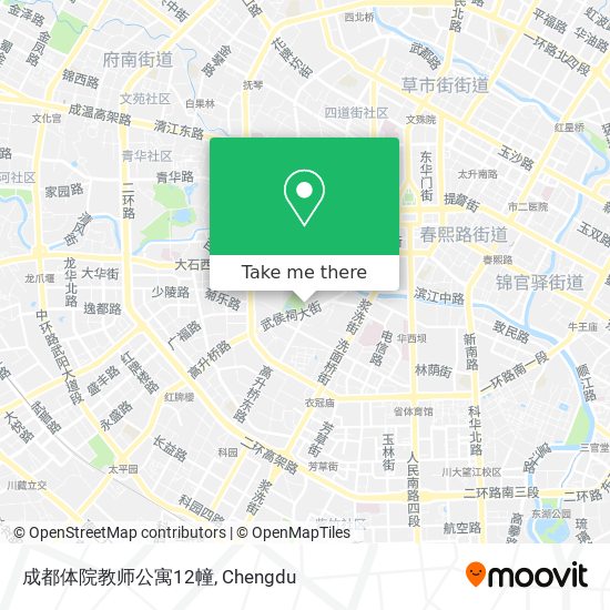 成都体院教师公寓12幢 map