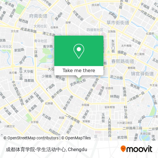 成都体育学院-学生活动中心 map