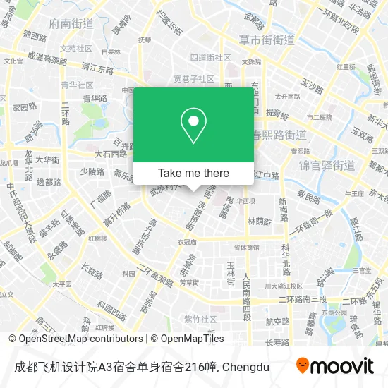 成都飞机设计院A3宿舍单身宿舍216幢 map