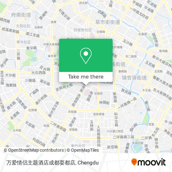 万爱情侣主题酒店成都耍都店 map