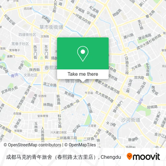 成都马克的青年旅舍（春熙路太古里店） map