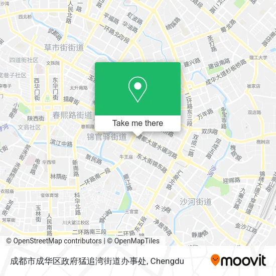 成都市成华区政府猛追湾街道办事处 map