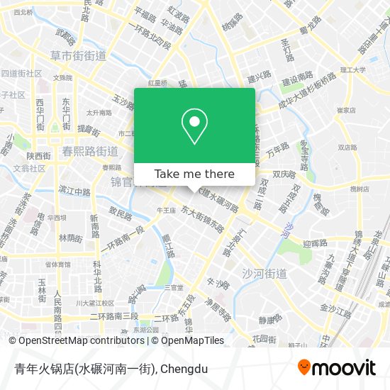 青年火锅店(水碾河南一街) map
