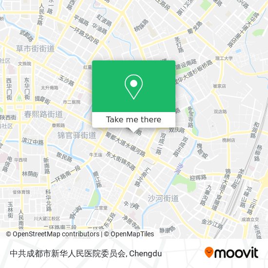 中共成都市新华人民医院委员会 map
