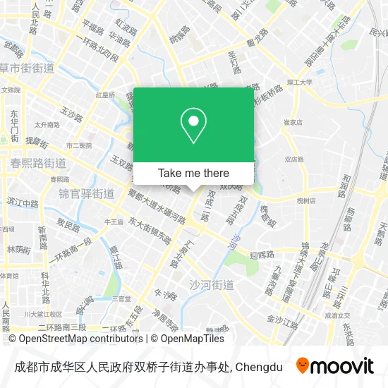 成都市成华区人民政府双桥子街道办事处 map