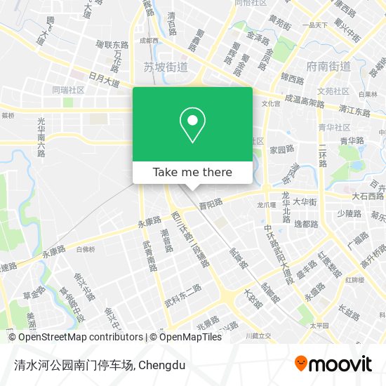 清水河公园南门停车场 map