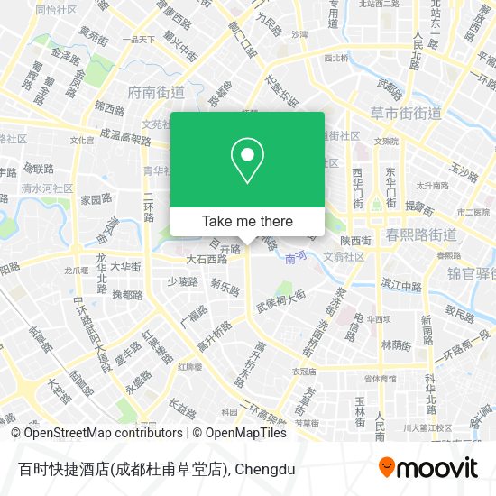 百时快捷酒店(成都杜甫草堂店) map
