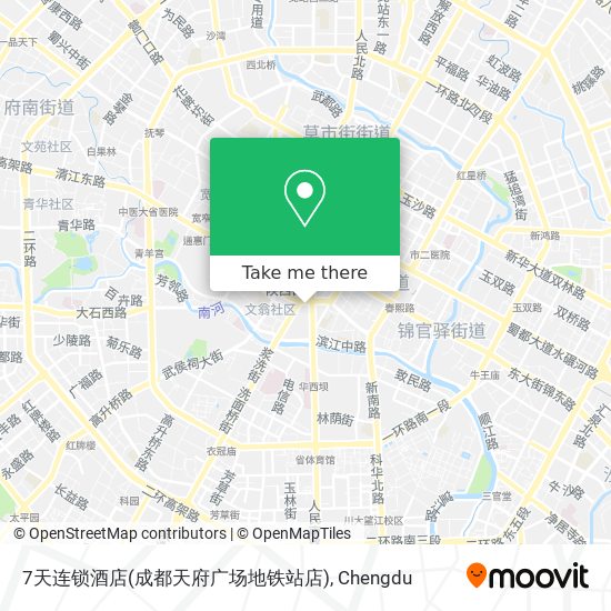 7天连锁酒店(成都天府广场地铁站店) map
